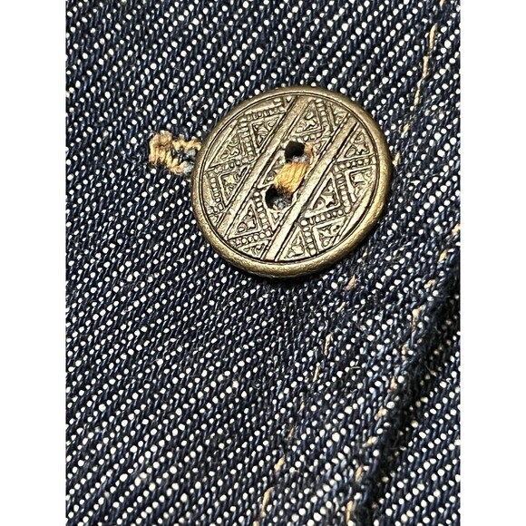 Embroidered Beaded Western Blue Denim Vest By‎ Pretty Bleu Women’s Size M Cotton - Picture 6 of 10